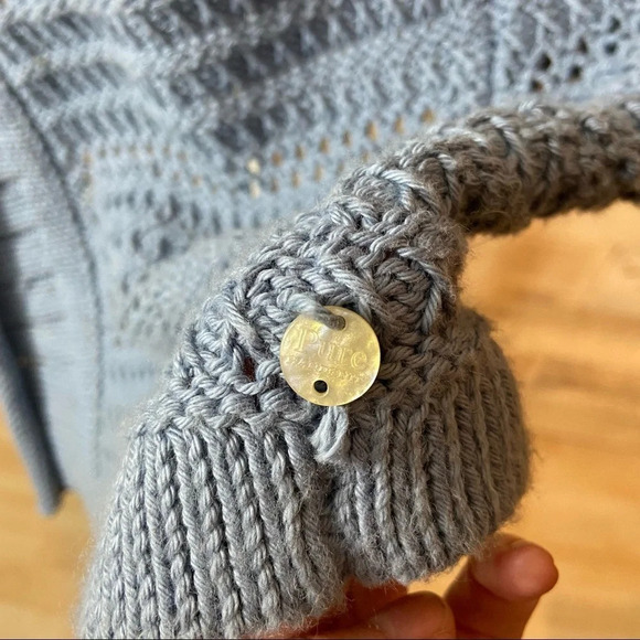 Pure handknit women’s blue  open cardigan sweater‎ in size x-small/small - Picture 7 of 10